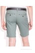 Celio Green Cotton Solid Shorts